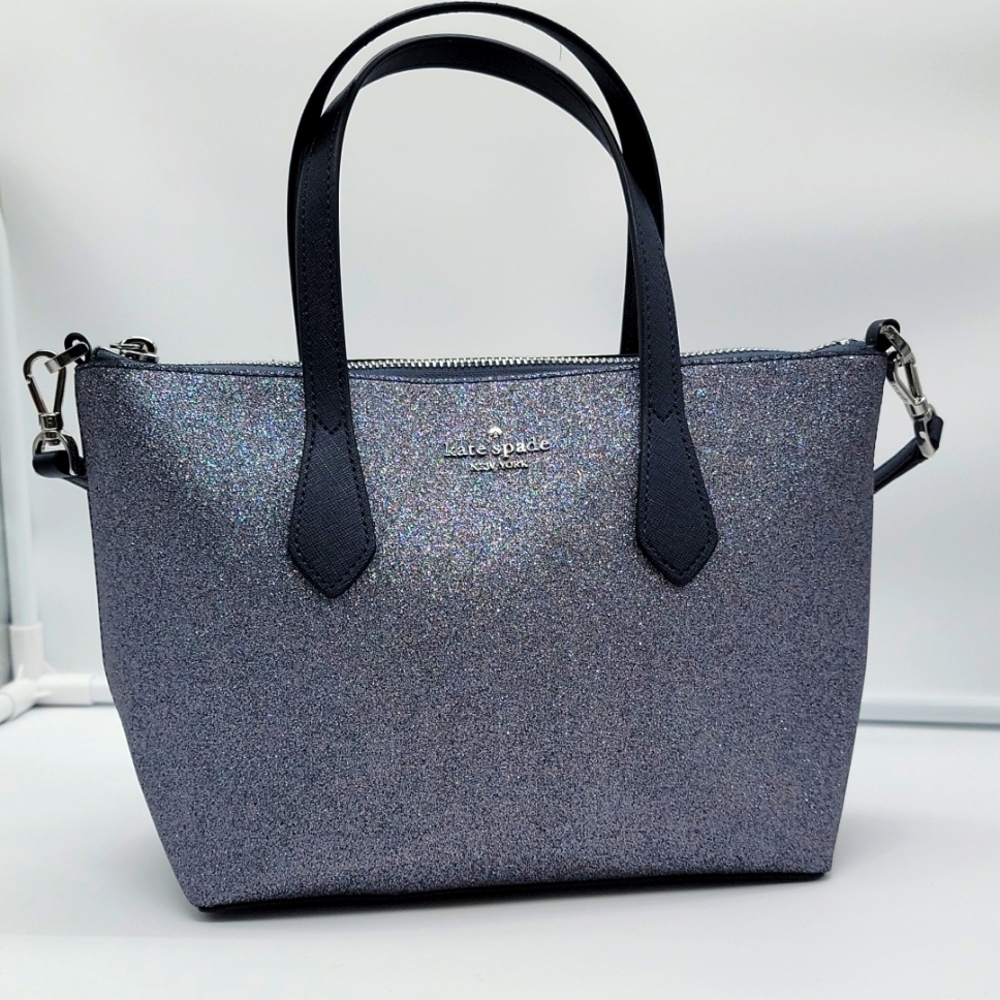 Kate Spade New York Joeley Dusk Navy Glittery Satchel